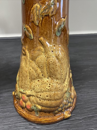 Set Of 2 Creative Co-op Glazed Autumnal Stnwr 11.5” Pillar Candle Holder - Picture 5 of 6
