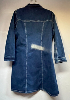 white christmas dresses Savannah Bleached Denim Open Back Dress – Mutuo