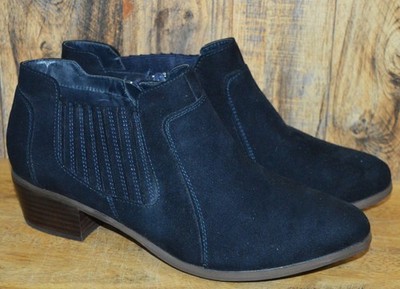 Evans Alex Arcadia Stiefeletten Navy Blau Wildleder Extra Wide Fit Gr. UK9 EEE
