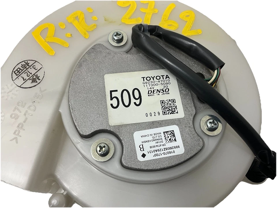 Toyota Prius 2013 motor soplador de aire acondicionado trasero derecho G923047010 OEM Foto 3 de 4