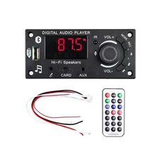 DC7-25V MP3 Decoder Board 2*50W Bluetooth Amplifier Car Audio Player FM Radio TF