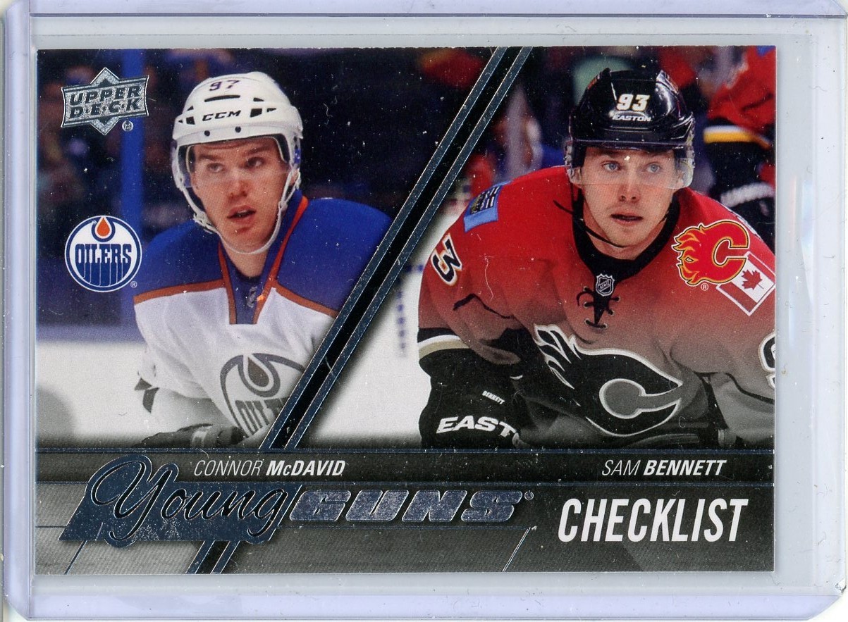 2015-16 Upper Deck Young Guns #250 Connor McDavid & Sam Bennett RC CHECKLIST