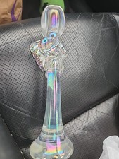 Hand Crafted Iridescent Glass Angel Siver Dollar City