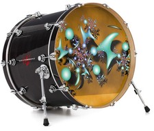 Vinyl Decal Skin for 26" Bass Kick Drum Heads Mirage