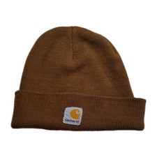Carhartt Beanie Hat Youth One Size Brown Classic Acrylic Kids Knit Cap