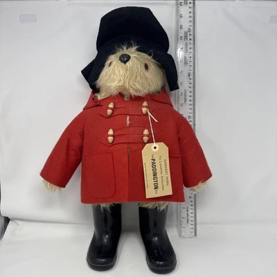 Paddington Bear Gabrielle Design 1980 20" XL Red Coat, Black Hat/Boots W/ Tag UK - Image 1 of 4