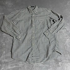 Vintage Burberry Check Plaid Shirt Mens Medium Long Sleeve Preppy Old Money