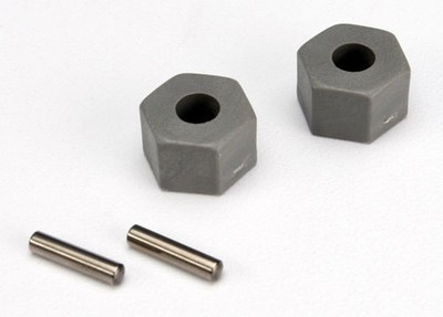 Traxxas 1/10 Slash 2WD VXL HD * Front Hex 12mm Wheel Hubs & Axel Pins * 3654