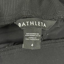 Athleta Pants Womens 4 Black Brooklyn Ankle Pull On Stretch Side Pockets Travel