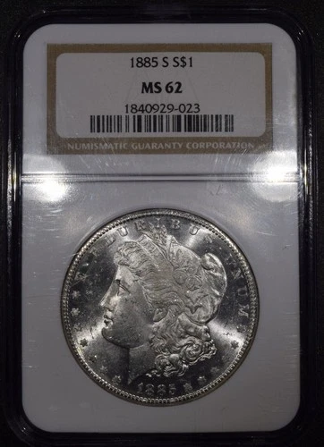 1885-S Morgan Silver Dollar "NGC MS62" *Free S/H After 1st Item*