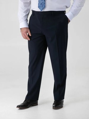 D555 Duke Big marineblaue formelle Herrenhose mit Stretch Übergröße Big & Tall 711905