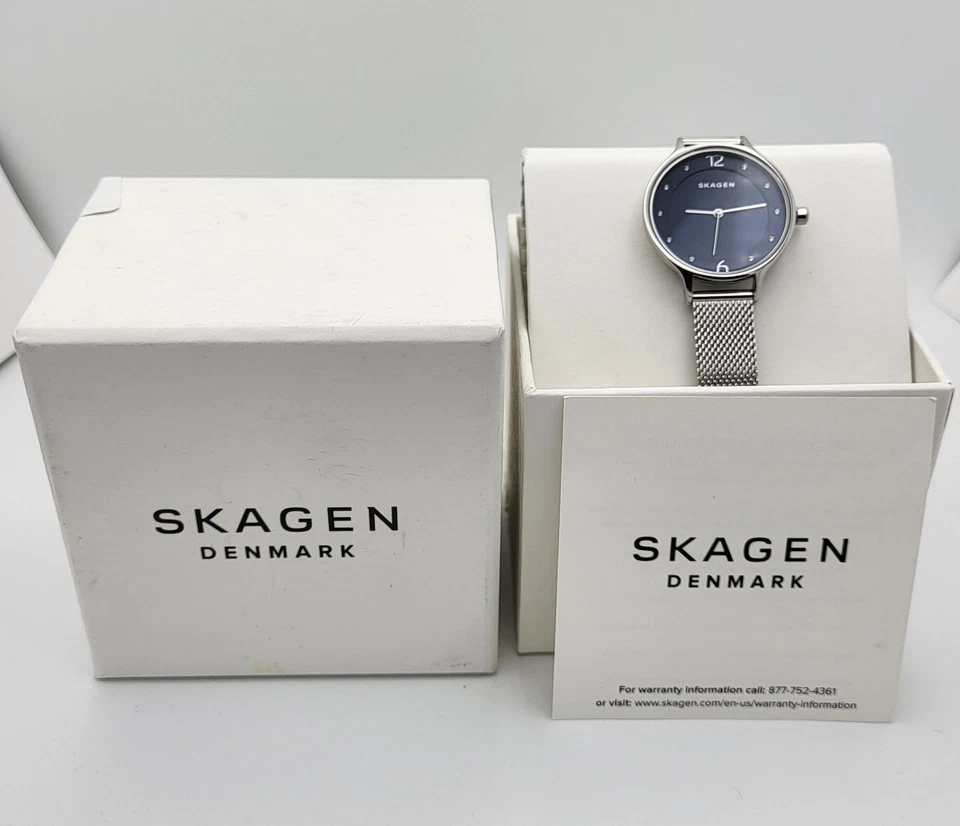 Skagen SKW2307 Women's Anita Lille Blue Dial Stainless Steel Mesh Band Watch - Image 2 of 4