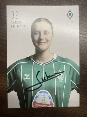 Sarah Gutmann Autogrammkarte AK Werder SVW 2025/2026 25 26 NEU TOP Handsigniert