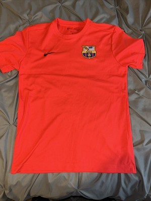 FC Barcelona Shirt Mens M Bright Pink/orange Nike Soccer La Liga