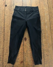 Piper By SmartPak Pants Womens Large Black Horse Riding Breaches Grip Patches
