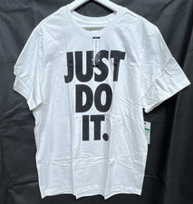 Nike Just Do It Men's White Graphic Logo Crew Neck Short Sleeve T-Shirt XL