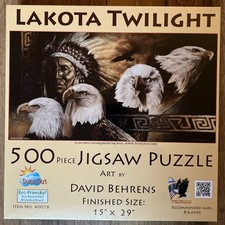 Jigsaw puzzle Ethnic Native American Lakota Twilight 500 piece NEW Made in USA