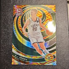 Panini 2022-23 Spectra Asia Red & Yellow Prizm Rookie A.J. Green #194 Bucks /75