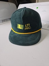 Vintage USA MADE Corduroy LTI Inc Trucker Hat Snapback Cap