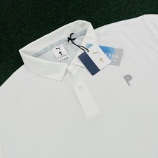 Puma Golf Palm Tree Club Polo Shirt Mens XL White SPF 30 Cloudspun
