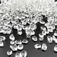 Clear Glass Stones, 0.85Lb/385G Aquarium Gravel Rocks, Clear Aquarium Pebbles Fo