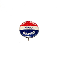 1924 CALVIN COOLIDGE CHARLES DAWES President campaign pinback political button