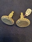 Very Large 14k solid gold cufflinks vintage not engraved 11+ Grams — photo 10