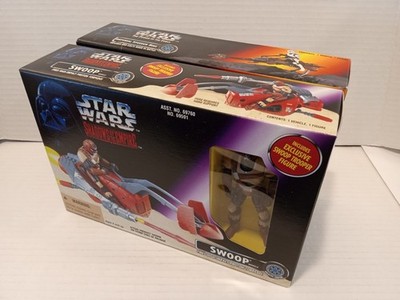 2 STAR WARS -IMPERIAL SPEEDER BIKE+ SWOOP VEHICLE - BOTH W/ TROOPERS - MINT NEW