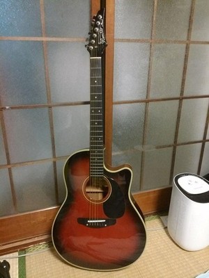 Acoustic Electric Guitar Rumbler by Morris MR-1K Sunburst with