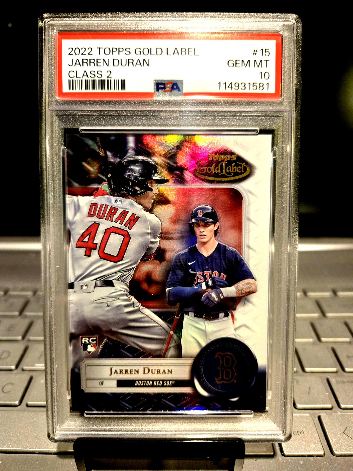 2022 Topps Gold Label Jarren Duran Class 2 #15 Gem Mt1 10 All-Star MVP. " POP-1