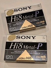 Sony Hi8 Metal-P Video Cassette P6-120HMPf NTSC 120min   New Factory Sealed 2 