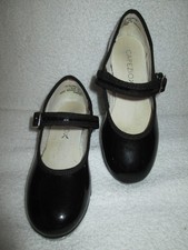 Girl  s Capezio Black Patent Tap Shoes, Hook  Loop Closure, Buckle - Size 12 M