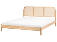 Holzbett Doppelbett Kiefernholz Hellbraun Mit Lattenrost 180X200 Cm