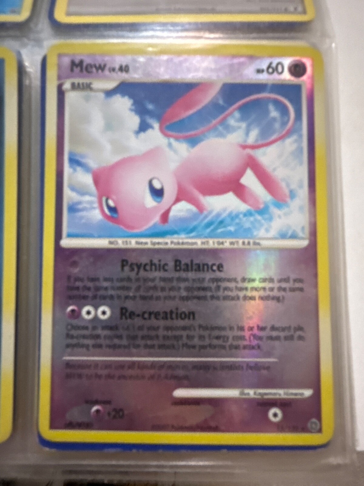 Pokemon Mew Secret Wonders 15/132-NM Holo -Swirl 💫