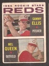 Sammy Ellis, Mel Queen 1964 RC Topps Venezuela #33 Rare Venezuelan card Rookie. rookie card picture