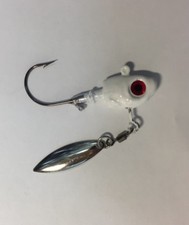 (20) 1/2 Oz Heavy HookUnderspin Jigs Mustad 4/0 Ultra Point Hook #3 Willow Blade