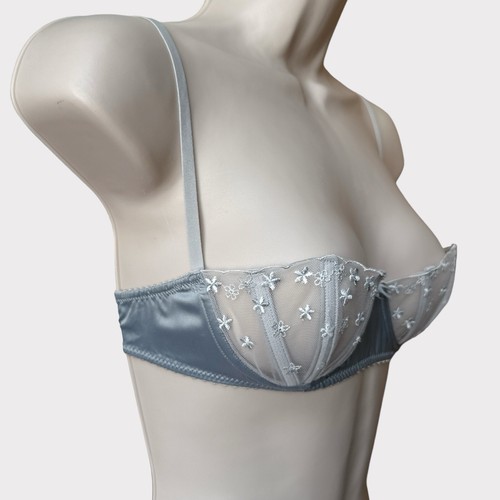 Gilly Hicks Lace Bonded Cups Bra, Size 34A, Silver Grey - Picture 3 of 12