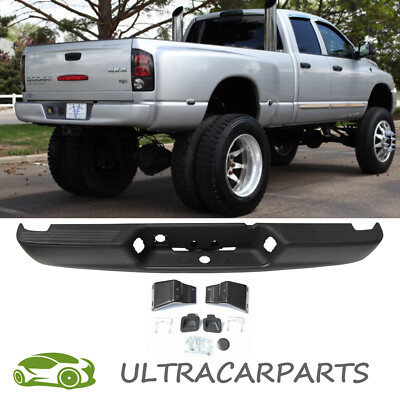 Black Powder-Coated Rear Step Bumper For 2004-2008 Dodge Ram 1500/2500/3500 Trucks