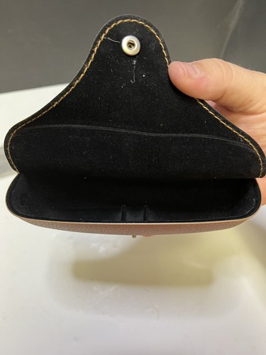 Replacement Case For Ray-Ban SUNGLASS CASE With Cloth Pebbled Leatherette Brown - Picture 3 of 4