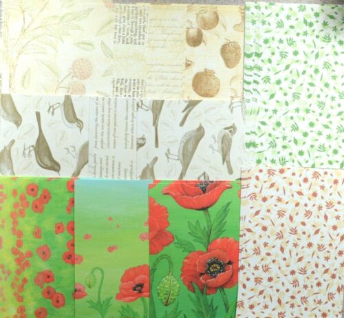 20 x A6 Nature Backing Papers In Different Variations 120gsm NEW - 第 1/5 張圖片