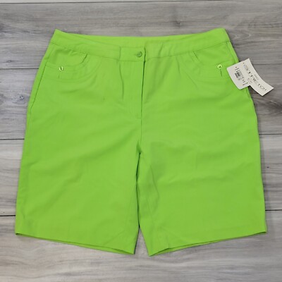 EP  Pro Golf Shorts Women's 14 Aloe Amalfi Coast Stretch New