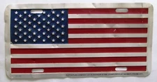 1993 RUFFIN FLAG COMPANY USA FLAG BOOSTER License Plate