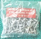 Aluminum Pop Rivet with Steel Mandrels 3/16" x 1/2"  USA Shipper 100 Pieces New — photo 2