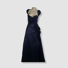  1140 Rickie Freeman for Teri Jon Women's Blue Off The Shoulder Gown Size 2