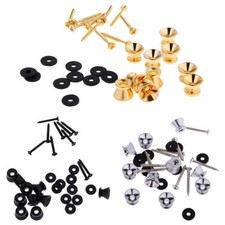 10 Pcs Ukulele Electric Bass Part Strap Lock Peg Pin Metal End Buttons