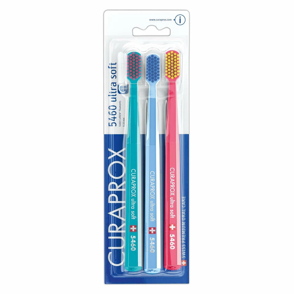 Cepillo de dientes ultrasuave Curaprox 5460 paquete de 3 colores varían Foto 2 de 4