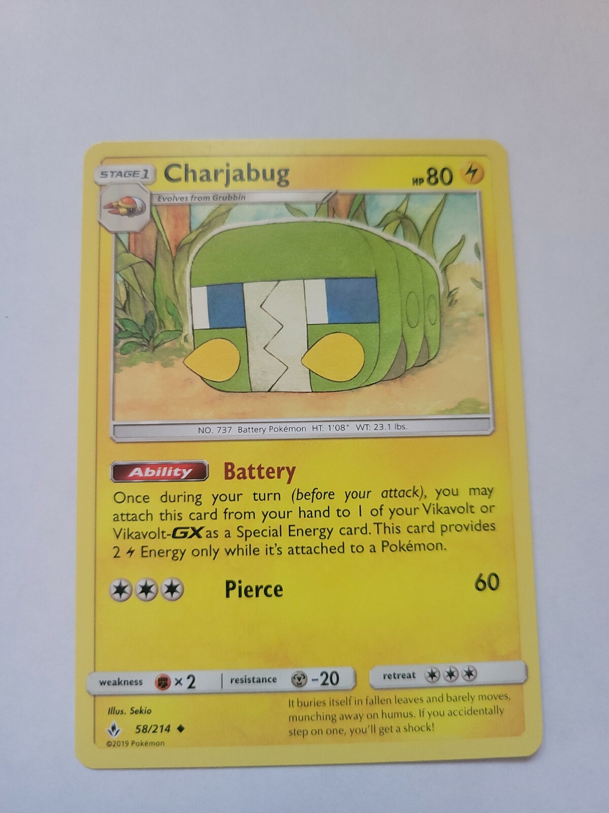 Pokémon TCG Charjabug Unbroken Bonds 58/214 Regular Uncommon .08
