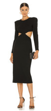 NWT Revolve MISHA Collection Kora Black Cutout Midi Dress size 12