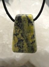 Serpentine Pendant Trapezoid Drilled Gemstone Pendant c9