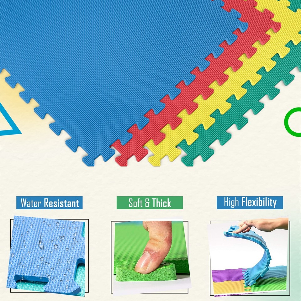 Large Soft Foam EVA Kids Floor Mat Jigsaw Tiles Interlocking Garden ...